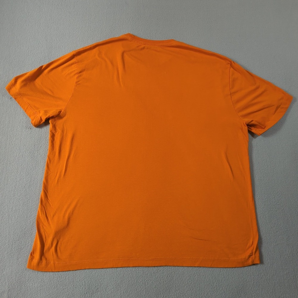 True Religion Mens Orange Graphic T Shirt Buddha Guitar Size 2XL Relaxed Fit - Picture 5 of 9